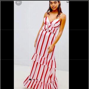 Boohoo Tiered Maxi Dress